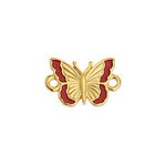 Motif butterfly with 2 rings 16,3x10,8mm