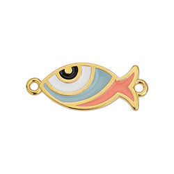 Motif fish with eye & 2 rings 9,9x24,9mm