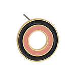 Earring double circle with titanium pin 20x20mm