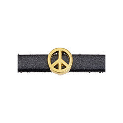 Peace sign bracelet motif for stripe 5X2mm 7,8x7,8mm