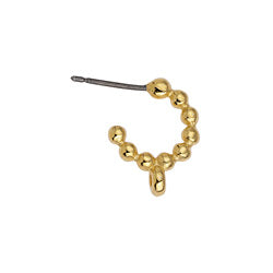 Earring with grains & 1 ring & titanium pin 12,1x15,9mm