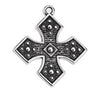 Cross squared with grains pendant - Size 24.4x27.9mm