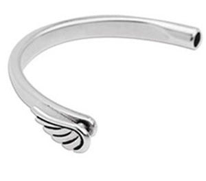 Half bracelet with Angel wing for 4mm - Size 34.5x58mm - Hole 4mm