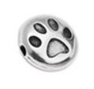 Paw Bead 10mm with hole 1.5mm - Size 9.7x10.2mm - Hole 1.5mm