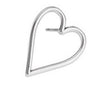 Heart wire earring with titanium pin - Size 16.9x20.7mm