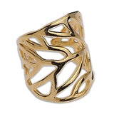 Ring leaf wireframe 17mm - Size 26.2x21mm