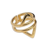 Ring rhombus wireframe 15mm - Size 20x19mm