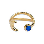Ring 17mm moon-planet with setting 3.8mm - Size 9.2x19.7mm