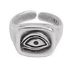 Square ring with eye 17mm - Size 20.5x13.8mm