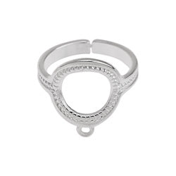 Circle ring with grains 17mm and 1 ring - Size 20.8x17.8mm
