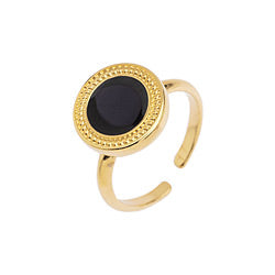 Ring with round setting 8mm with grains 17mm - Size 18.7x12.2mm