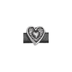 Heart crimp motif for 5x2.5mm - Size 9.2x5.9mm - Hole 5x2.5mm