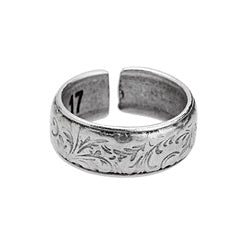 Floral pattern ring 17mm - Size 19.9x19.9mm