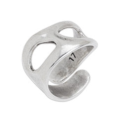 Ring organic 17mm with holes - Size 20.4x12.3mm