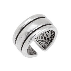 Layers ring 17mm with inner floral pattern - Size 21.3x11mm