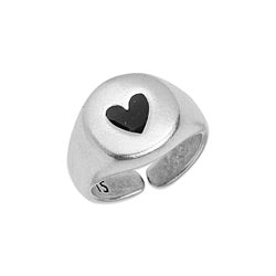 Ring 15mm with heart - 19x12,7mm