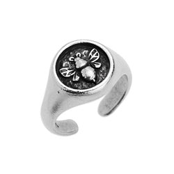 Ring with stamp bee 15mm - Size 19.8x21.3mm