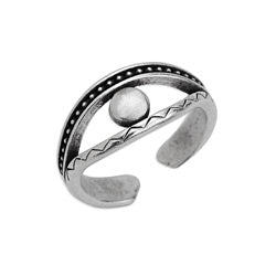 Ring ethnic eye with grains 17mm - Size 21x21mm