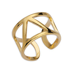 Ring wireframe with triangle 17mm - Size 20.8x12.9mm