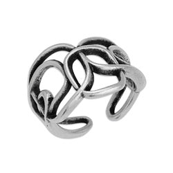 Ring wireframe with mixed shapes 17mm - Size 21x21mm