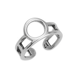 Wire ring with circle 17mm - Size 20.5x10.6mm