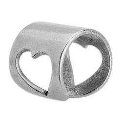 Ring with stencil hearts 17mm - Size 21x21mm