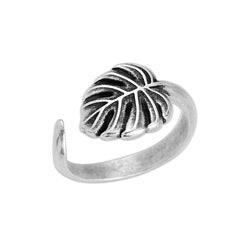 Ring monstera leaf 17mm - Size 21x11.5mm