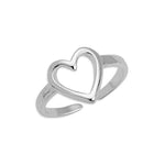 Ring heart wireframe 17mm 18Κ - 20x12,6mm