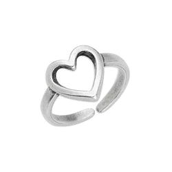 Ring heart wireframe 17mm 18Κ - 20x12,6mm
