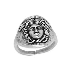 Ring Medusa in relief 17mm - Size 20.7x18.3mm