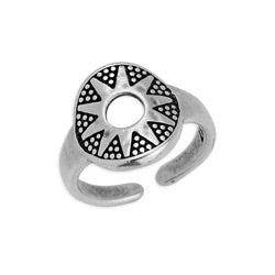 Ring triangles with dots 17mm - Size 20.3x15.6mm