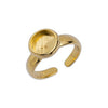 Ring 17mm with setting 8mm for enamel - Size 19.7x9.6mm