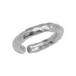 Ring cylindrical with hammered pattern 17mm - Size 24.2x4.3mm