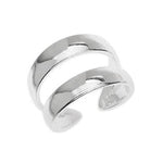 Ring 17mm with 2 bold lines - 15,5x20,5mm