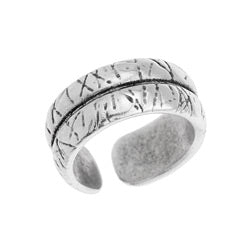 Double bar ring with scratches 17mm - 9x22mm