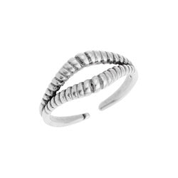 Ring with 2 twisted ropes 17mm - 8,8x21,3mm