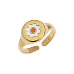 Ring with daisy 17mm - 11,2x21,2mm