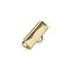 Ribbon brass crimp ending 15mm - Size 15x7.1mm