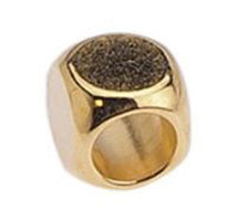 Brass rounded cube bead 4mm H2.8mm - Size 4x4mm - Hole 2.8mm