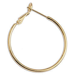 Brass earring hoop 1.5x65mm with clip inox pin - Size 65x65mm