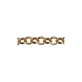 Brass chain rollo 4mm - Size 4x4mm