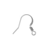 Earring fish-hook brass flat 18mm with ring - Size 18x16.8mm