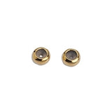 Bead stopper brass 6mm 1.2mm - Size 3.1x5.7mm - Hole 1.2mm