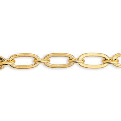 Brass chain oval links 9.5x4.7mm - Size 4.7x9.5mm