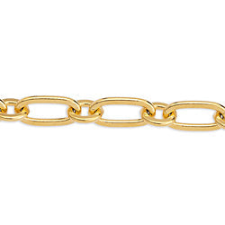 Brass chain oval links 10.6x5.2mm - Size 5.2x10.6mm