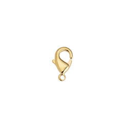 Lobster clasp brass 12mm - Size 11.9x7.8mm
