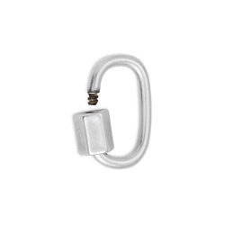 Brass clasp oval padlock - Size 17.8x12.3mm