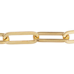 Brass chain oval 17.4x6.5mm - Size 17.4x6.5mm