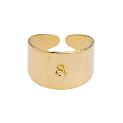 Brass ring 17mm with ring - 12,6x22,6mm