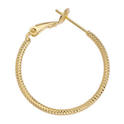 Brass earring hoop snake's skin 27mm clip inox pin - Size 1.8x26.8mm
